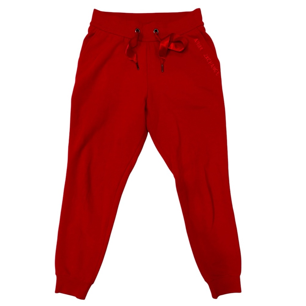 ARMANI EXCHANGE | Red Sweatpants with pockets Size Small Ribbon Tie